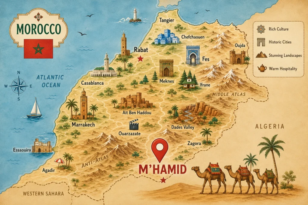 Map of the Morrocan Desert